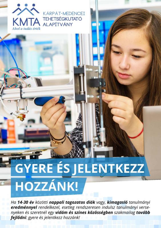 A Kárpát-medencei Tehetségkutató Alapítvány pályázati felhívása A Kárpát-medencei Tehetségkutató Alapítvány pályázati felhívása
