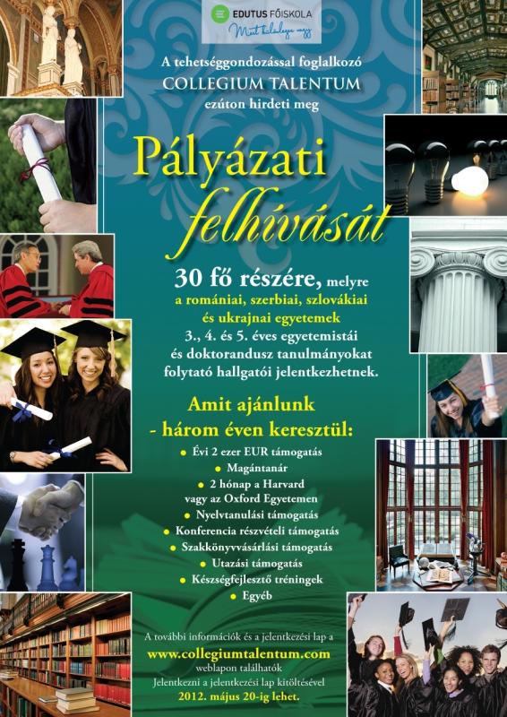 Collegium Talentum - Pályázati felhívás