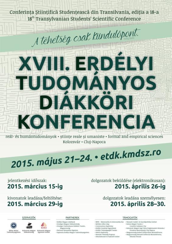 Közeledik az ETDK-ra való nevezés időpontja Közeledik az ETDK-ra való nevezés időpontja