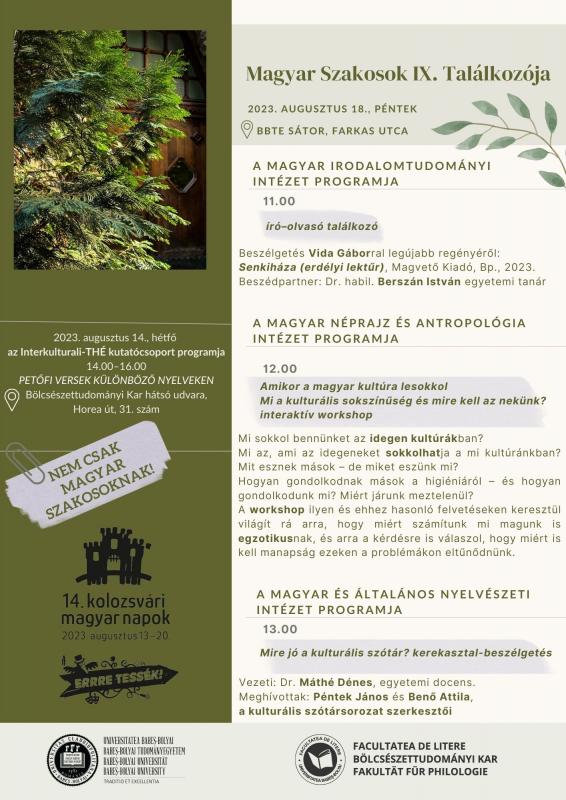 Magyar Szakosok IX. Találkozója Magyar Szakosok IX. Találkozója