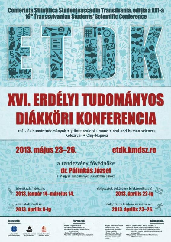 XVI. Erdélyi Tudományos Diákköri Konferencia